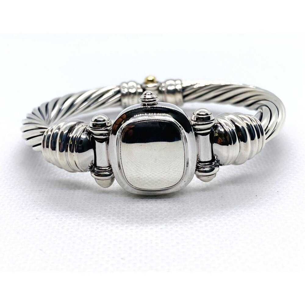 David Yurman Hinge Watch Case Bangle Bracelet 925 585 14k 6"